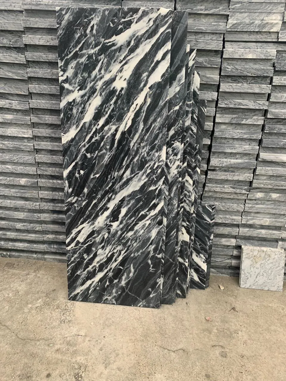Black&white marble — Star Zebra — block — Pakistan